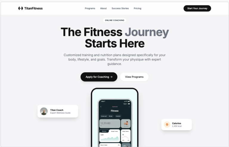 Titan-Fitness-Coaching-website